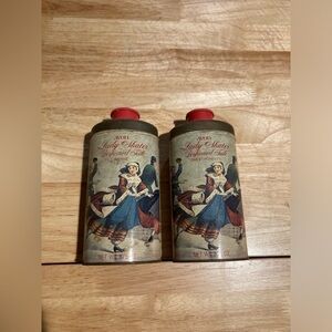 Vintage Avon Lady Skater talc tin Ariane & sweet honesty